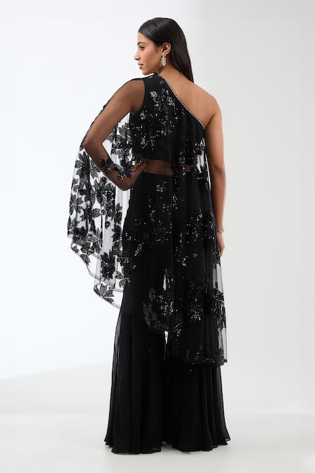 Anjali Kanwar Floral Embroidered Tunic & Flared Pant Set 