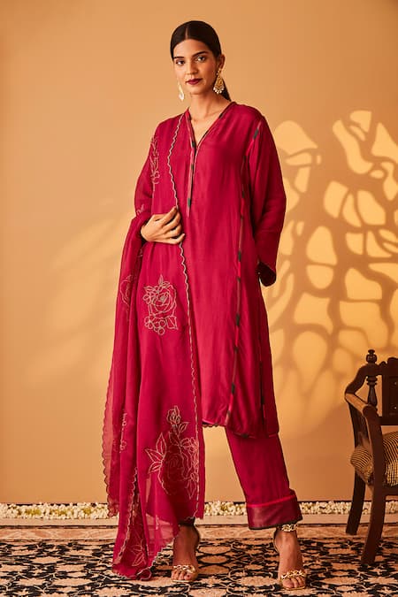 Bo tree Saher E Dil Placement Embroidered Kurta Set 