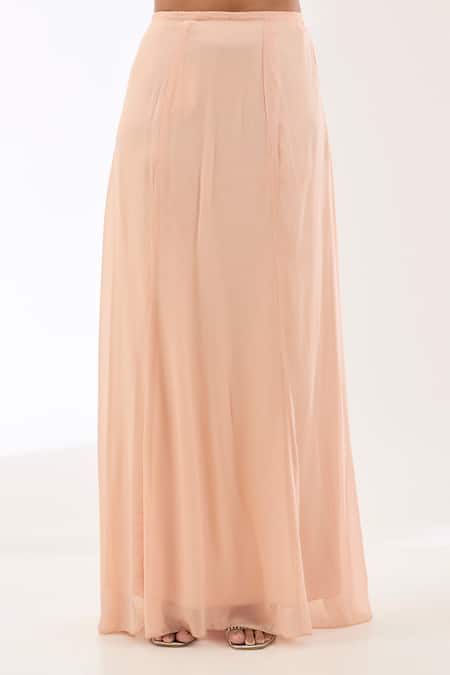 Buy_Rabani & Rakha_Pink Net, Georgette Sequins Sweetheart Sairra Work Lehenga Saree With Blouse _Online_at_Aza_Fashions