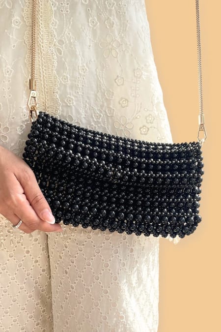 AMYRA Viola Embellished Pearl Purse 