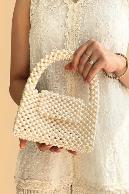 AMYRA Lenora Pearl Embellished Bag 