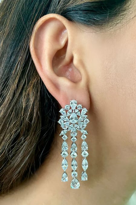 PRERTO Bee Dimonte Drops Necklace Set 