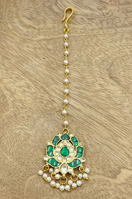 Queens Jewels Turvi Kundan Polki Maangtikka 