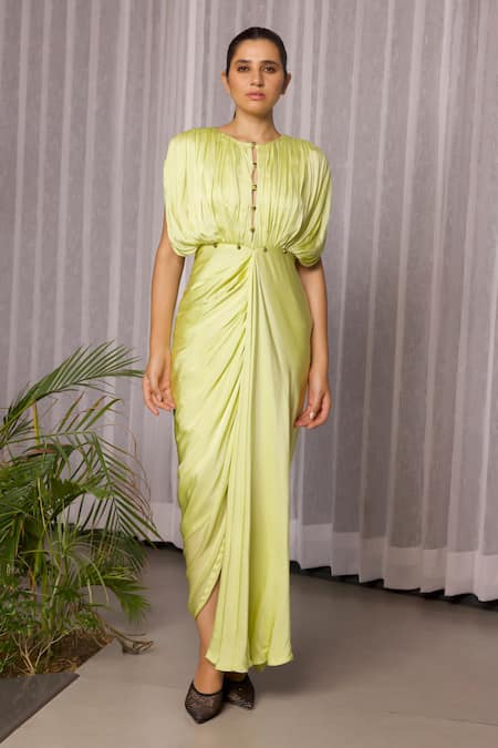 Studio Surbhi Solid Kaftan Style Draped Gown 