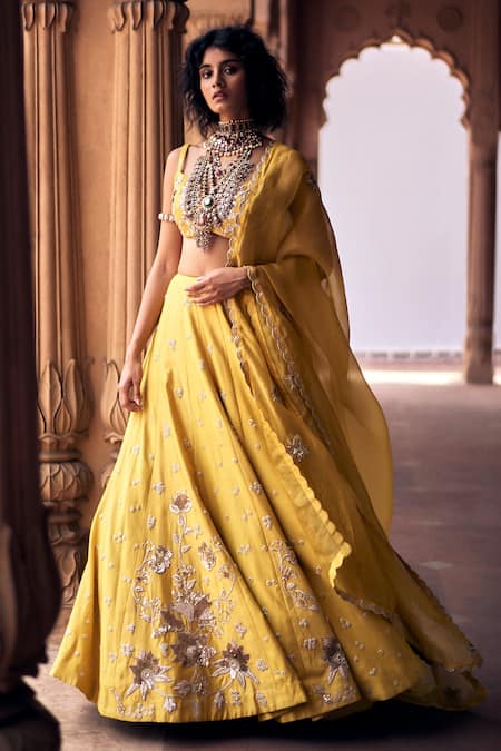 Paulmi and Harsh Zardozi Embroidered Lehenga Set 