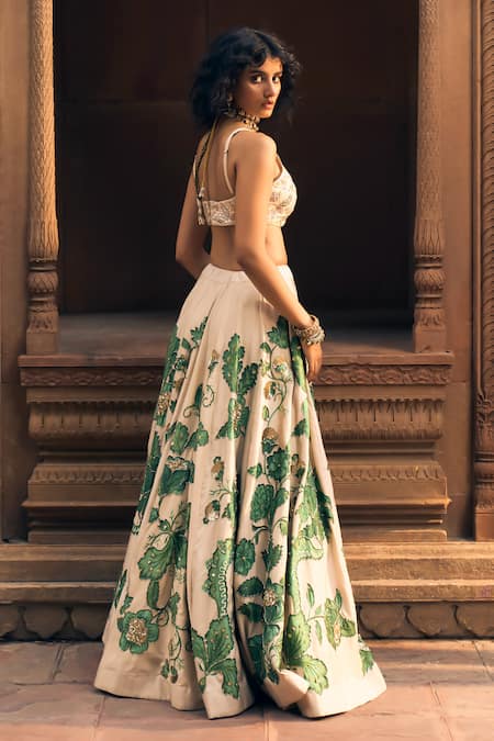 Paulmi And Harsh Tropical Print Lehenga Set 