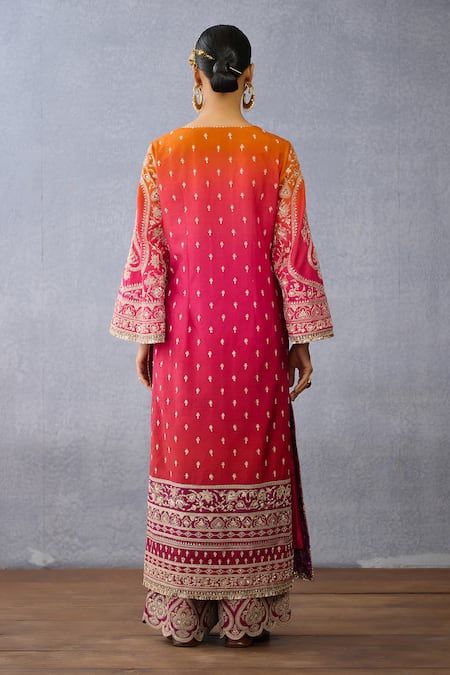 Shop Torani Pink Organza, Jersey Sequins, Beads, Zari, Saroj Aashvi Zardozi Kurta Set at Aza Fashions Shop_Torani_Pink Organza, Jersey Sequins, Beads, Zari, Saroj Aashvi Zardozi Kurta Set _at_Aza_Fashions