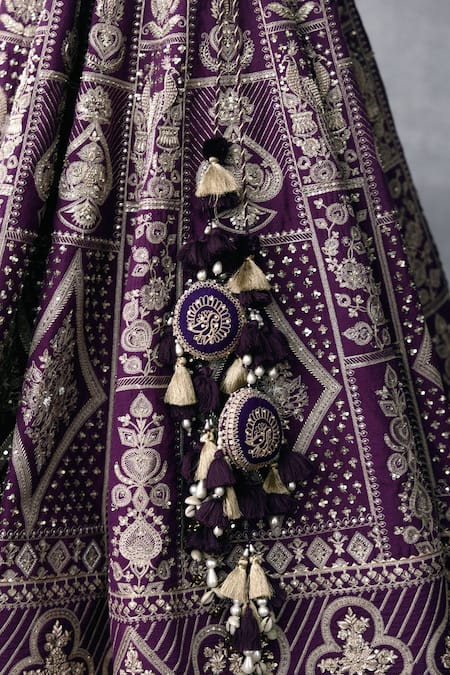 Buy Torani Purple Organza, Net, Chandramalli Ka Manmayi Embroidered Bridal Lehenga Set Online at Aza Fashions Buy_Torani_Purple Organza, Net, Chandramalli Ka Manmayi Embroidered Bridal Lehenga Set _Online_at_Aza_Fashions