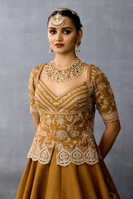 Shop Torani Yellow Organza, Jersey Sequins, Embroidery Mehre Hasina Bridal Lehenga Set Online at Aza Fashions Shop_Torani_Yellow Organza, Jersey Sequins, Embroidery Mehre Hasina Bridal Lehenga Set _Online_at_Aza_Fashions