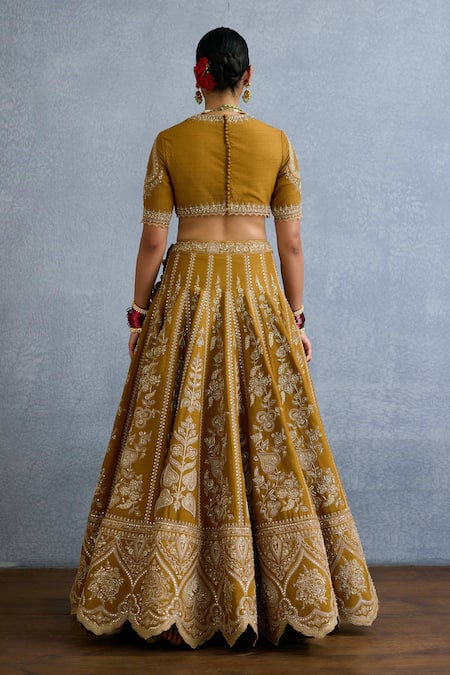 Torani Mehre Ishiqa Stripe Embroidered Bridal Lehenga Set 