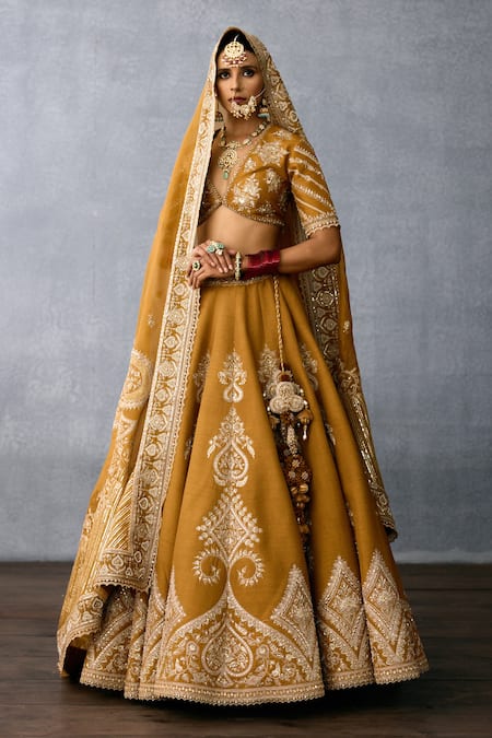 Shop Torani Yellow Organza, Jersey Sequins, Mehre Sultana Embroidered Bridal Lehenga Set Online at Aza Fashions Shop_Torani_Yellow Organza, Jersey Sequins, Mehre Sultana Embroidered Bridal Lehenga Set _Online_at_Aza_Fashions
