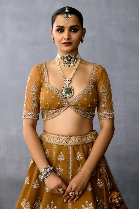 Shop Torani Yellow Jersey, Silk Zari, Sequins, Pearls Mehre Begum Embroidered Lehenga Set Online at Aza Fashions Shop_Torani_Yellow Jersey, Silk Zari, Sequins, Pearls Mehre Begum Embroidered Lehenga Set _Online_at_Aza_Fashions