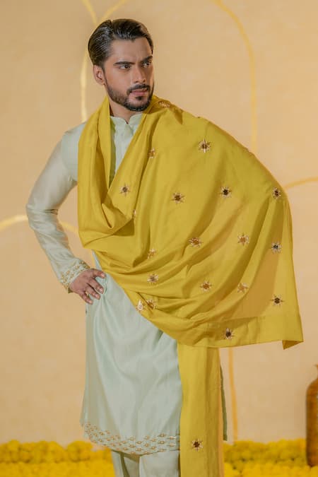 Runit Gupta Cutpipe & Mirror Embroidered Stole 