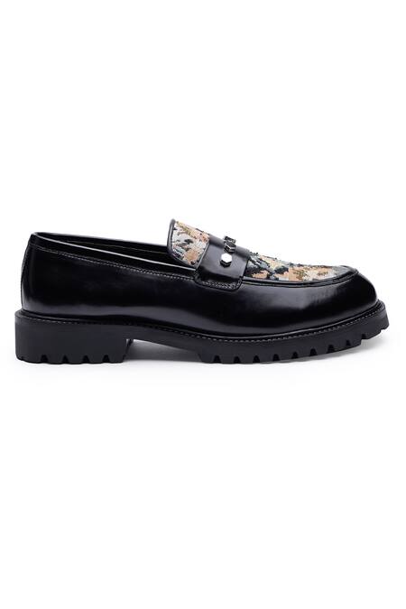 Buy_Shutiq_Black Embellished Kizbara Stud Shoes _Online_at_Aza_Fashions