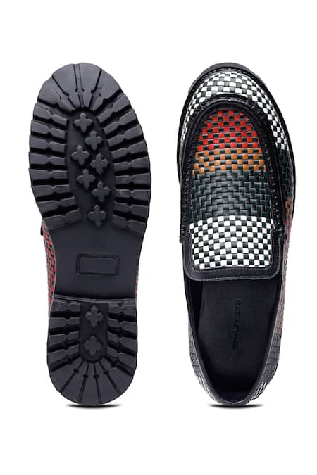 Shutiq Perri Leather Woven Shoes 