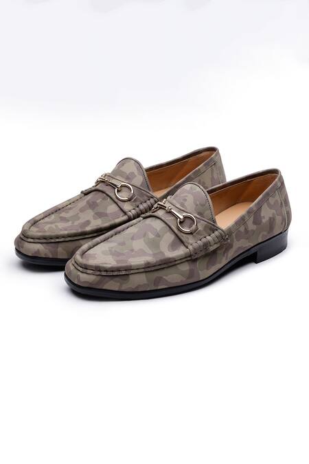 Buy_Shutiq_Grey Camouflage Reed Pattern Shoes _Online_at_Aza_Fashions