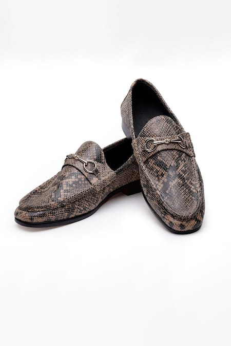 SHUTIQ Reed Python Scale Pattern Shoes 