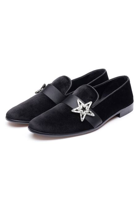 Shutiq_Black Embellished Star Cummerbund Shoes _Online_at_Aza_Fashions