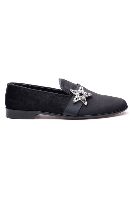 Buy_Shutiq_Black Embellished Star Cummerbund Shoes _Online_at_Aza_Fashions