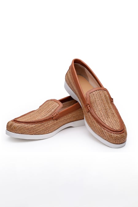 SHUTIQ Bere Otimo Jute Weave Design Slip On Shoes 