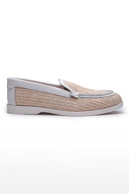 Shutiq Ivory Bere Otimo Jute Weave Textured Slip On Shoes Online at Aza Fashions Shutiq_Ivory Bere Otimo Jute Weave Textured Slip On Shoes _Online_at_Aza_Fashions