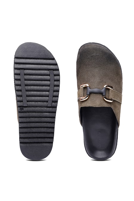 Shutiq Cutten Metal Buckle Embellished Mules 