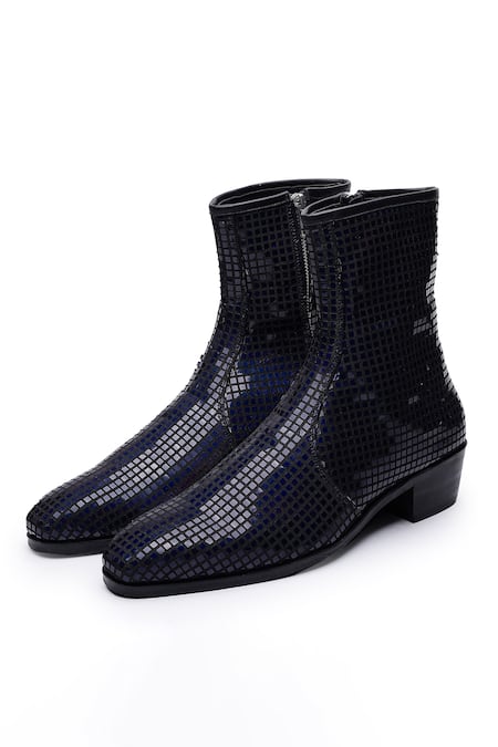 SHUTIQ Jackson Shimmer Quad Ankle Boots 