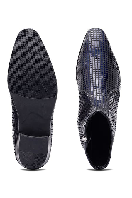 Shop_Shutiq_Blue Jackson Shimmer Quad Ankle Boots _at_Aza_Fashions