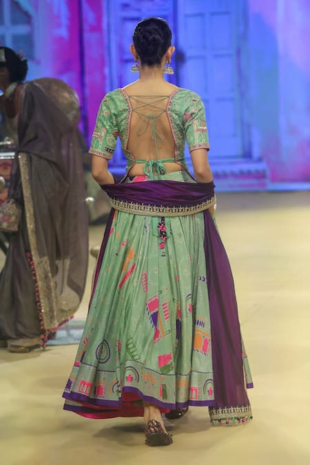 Punit Balana Bandhani Print Lehenga Kurta Set 