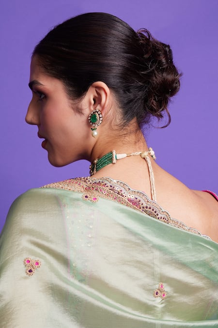 Buy Punit Balana Green Organza, Silk Embroidery, Diamonds Sweetheart Dori Lehenga Blouse Set Online at Aza Fashions Buy_Punit Balana_Green Organza, Silk Embroidery, Diamonds Sweetheart Dori Lehenga Blouse Set _Online_at_Aza_Fashions