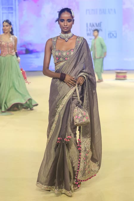 Punit Balana Marodi Embroidered Saree With Blouse 