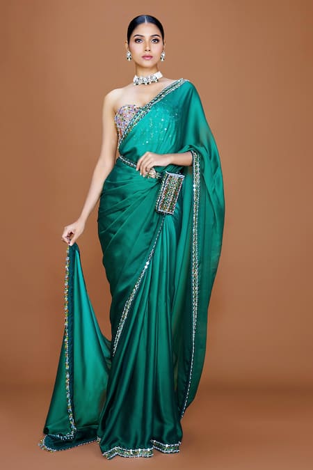 Neeta Lulla Ira Border Embroidered Saree With Bustier 