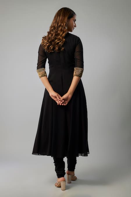 FATIZ Cutdana Embroidered Anarkali Churidar Set 