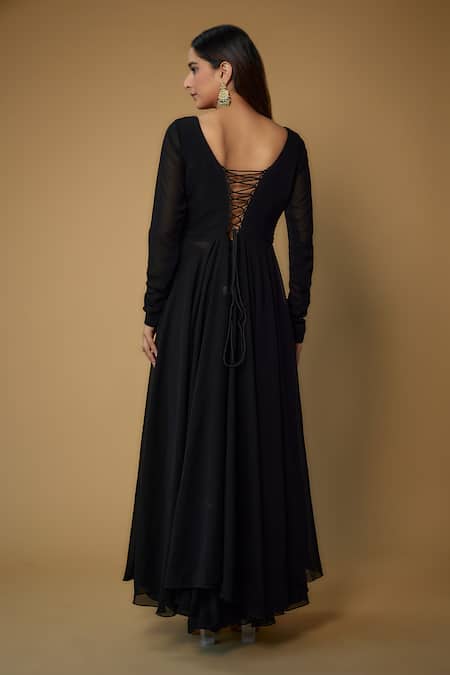 FATIZ Sequin Embroidered Anarkali Set 