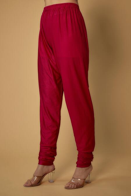 Buy_FATIZ_Pink Georgette, Lycra Sequins, Embroidery Square Floral Kurta Churidar Set _Online_at_Aza_Fashions