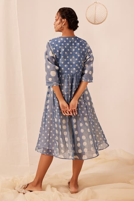 EK Katha Batik Print Midi Dress 