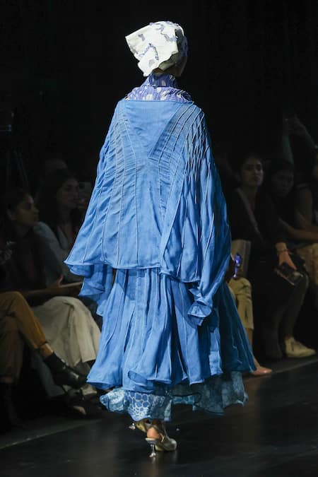 EK Katha Cord Embroidered Double Layered Skirt 