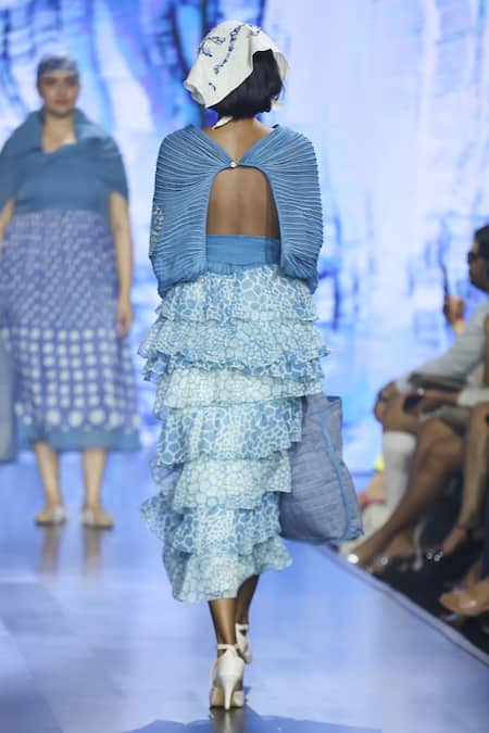 EK Katha Batik Print Top & Tiered Skirt Set 