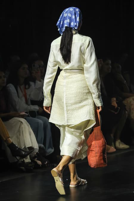 EK Katha Cord Embroidered Skirt 