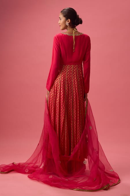 Nikasha Foil Print Kalidar Sharara Set 