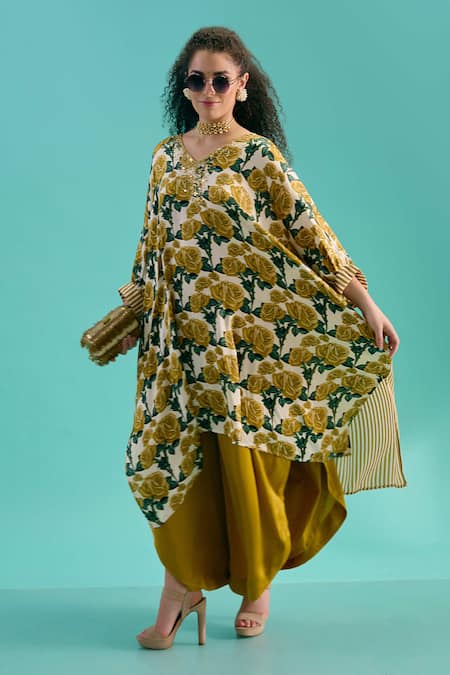 Nikasha Floral Print Kaftan With Pant 