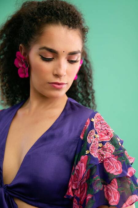 Nikasha Purple Modal, Silk Satin, Georgette Embroidery, Applique Florin Lehenga Set Online at Aza Fashions Nikasha_Purple Modal, Silk Satin, Georgette Embroidery, Applique Florin Lehenga Set _Online_at_Aza_Fashions