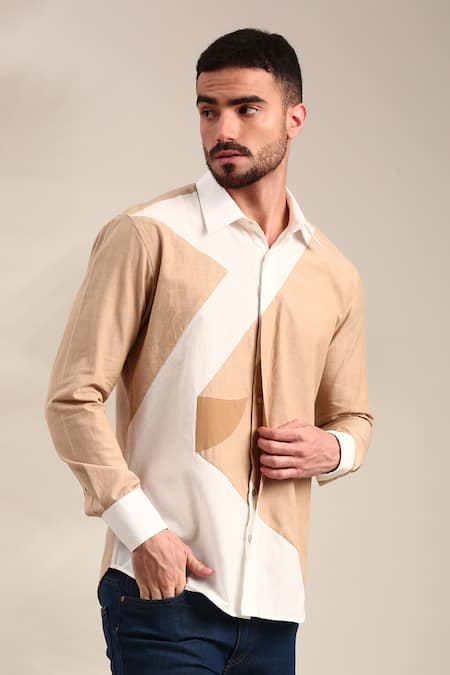 Mayank Modi - Men Geometric Pattern Shirt 