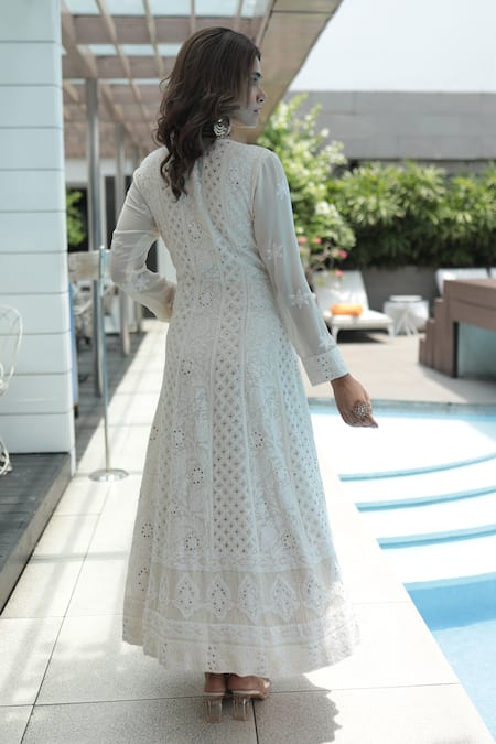 Bandhani Gota Patti Embroidered Anarkali 