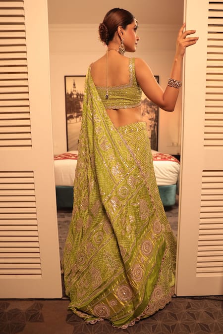 Bandhani Bridal Bandhani Print Lehenga Set 