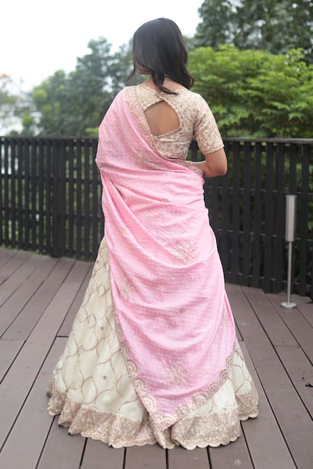 Bandhani Gotta Patti Embroidered Lehenga Set 