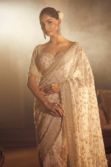 Buy Azeera Pink Georgette, Silk Sequins, Embroidery Afreen Vine Saree With Blouse Online at Aza Fashions Buy_Azeera_Pink Georgette, Silk Sequins, Embroidery Afreen Vine Saree With Blouse _Online_at_Aza_Fashions