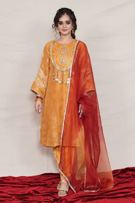 Jyoti Bansal Mirror Work Kurta Salwar Set 