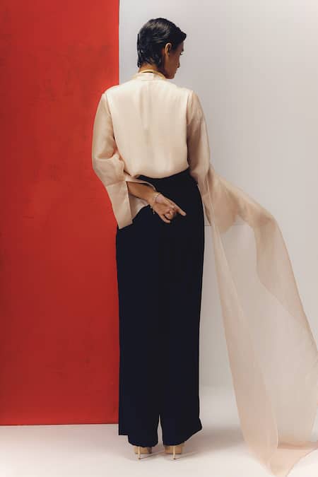 Richa Khemka Sassifraga Structured Top With Pant 