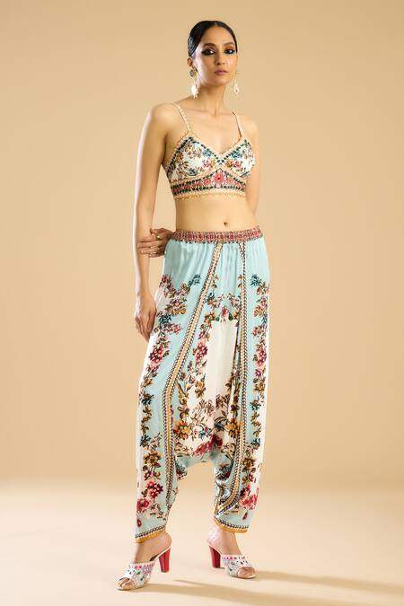 Buy Rajdeep Ranawat Ivory Modal, Satin Florista Print Turkish Pant Online at Aza Fashions Buy_Rajdeep Ranawat_Ivory Modal, Satin Florista Print Turkish Pant _Online_at_Aza_Fashions